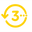 3 days return yellow icon without text  ,transparent backgroud
