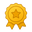 quality badge yellow icon without text ,transparent backgroud